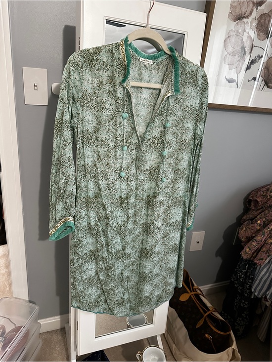 Poupette St. Barth Other - Poupette St. Barth Mint Green Printed Tunic Dress